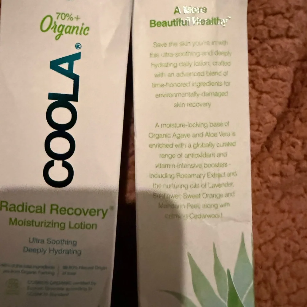 2 Pack Coola Organic Radical Recovery Sun Body Lotion+Aloe Vera, 5 Oz each